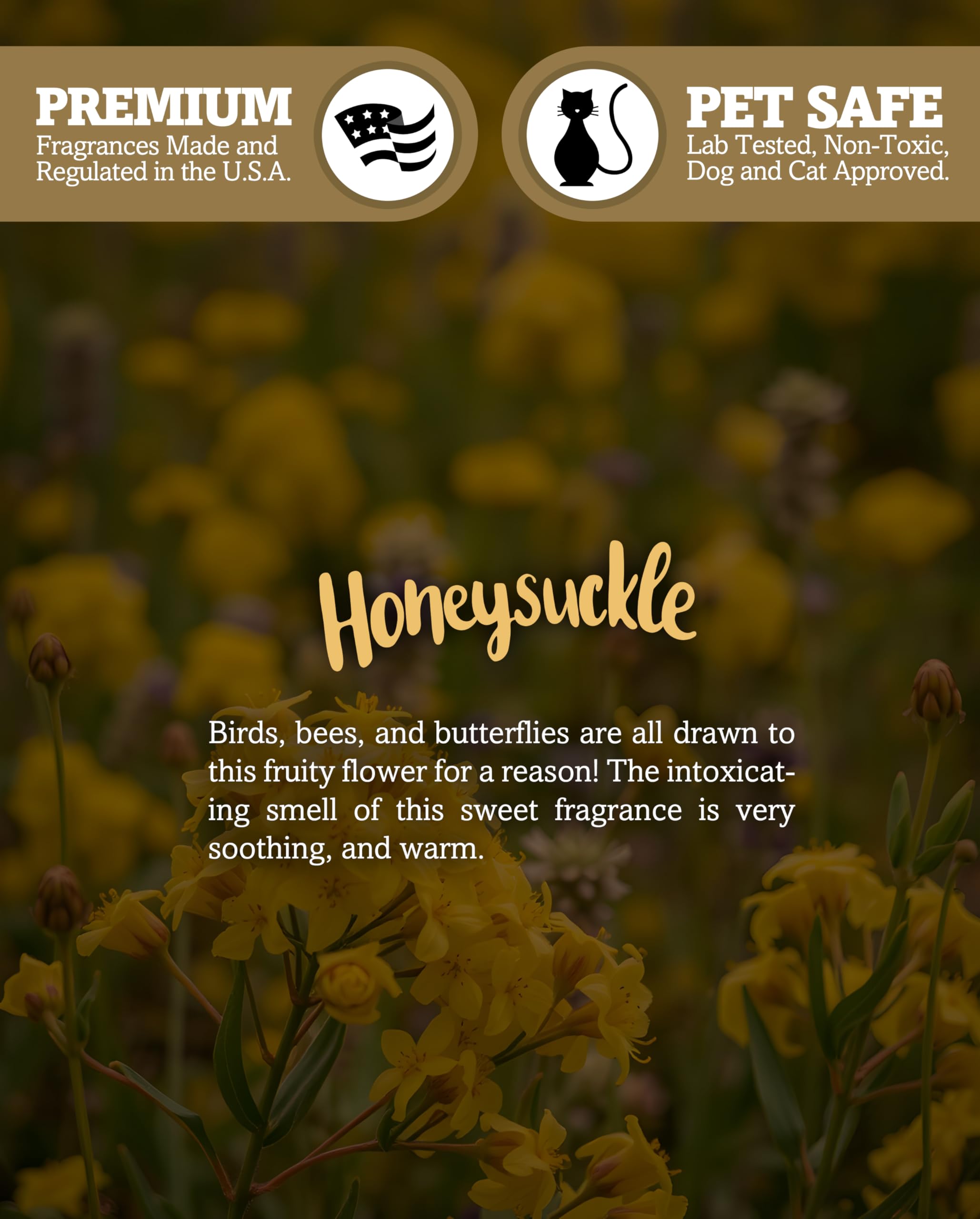 Shortie's Candle Company Pure Honeysuckle Wax Melts - Formula 117-1 Highly Scented 3 Oz. Bar - Made with Essential & Natural Oil